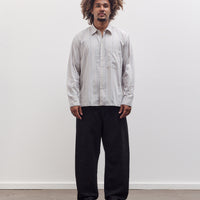 Square Pocket Shirt, Dove Stripes