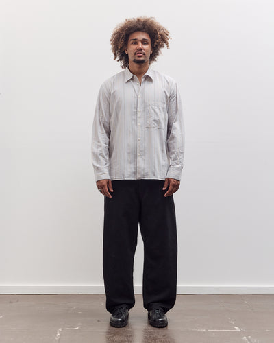 Square Pocket Shirt, Dove Stripes