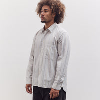 Square Pocket Shirt, Dove Stripes