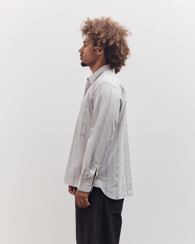 Square Pocket Shirt, Dove Stripes