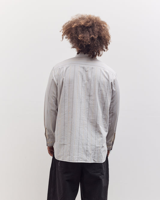 Square Pocket Shirt, Dove Stripes