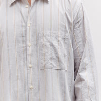 Square Pocket Shirt, Dove Stripes
