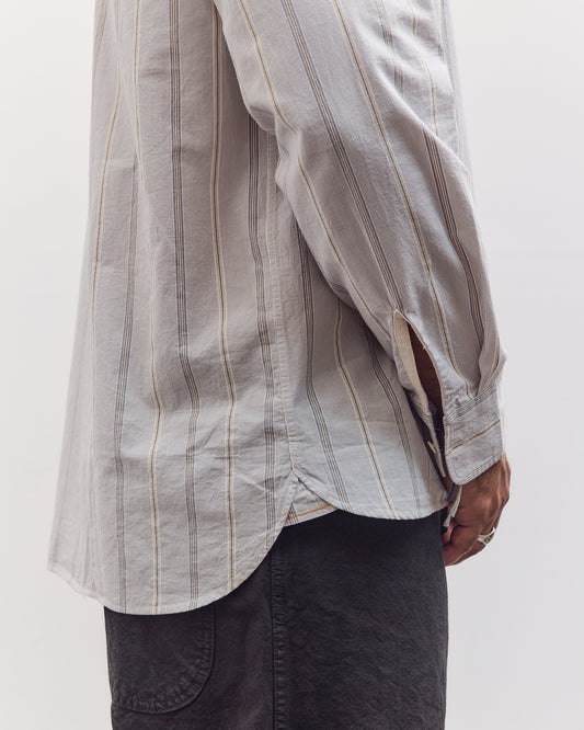 Square Pocket Shirt, Dove Stripes