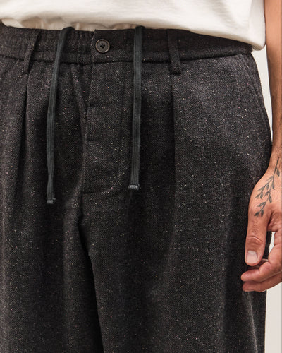 Universal Works Oxford Pant, Black Sat & Pepper