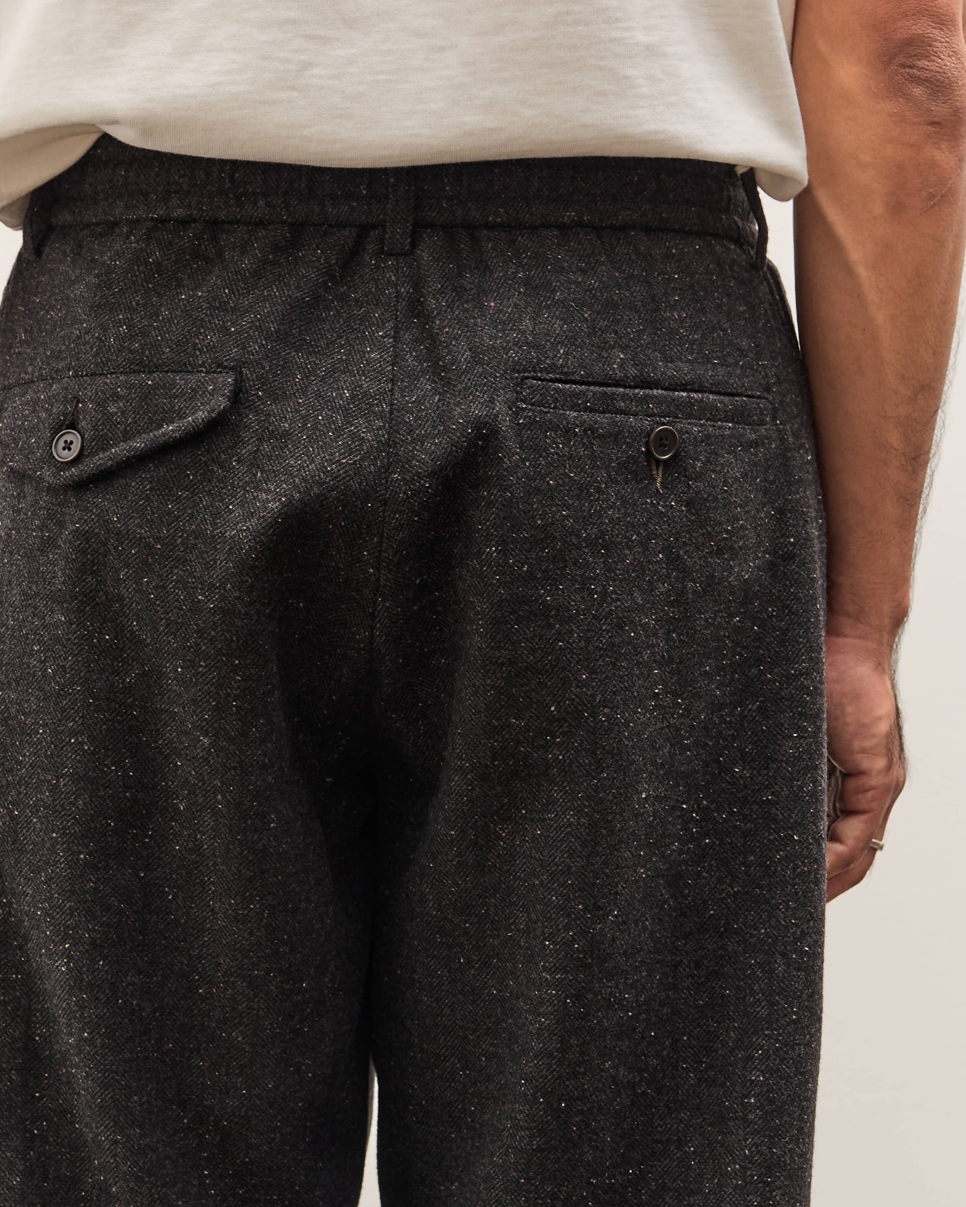 【melmo】jonnlynx WOOL OXFORD PANTS 38 Universal Works Oxford Pant, Black Salt & Pepper – Glasswing