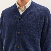 Universal Works David Cardigan, Navy Alpaca