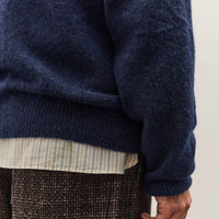 Universal Works David Cardigan, Navy Alpaca