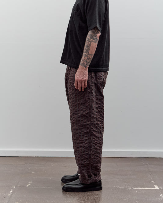 Universal Works Oxford Pant, Brown Chester Stripe