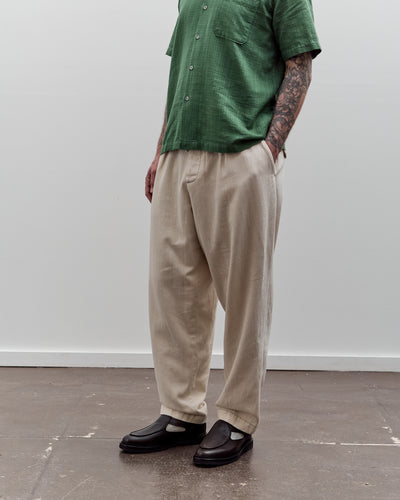 Universal Works Pleated Track Pant, Ecru
