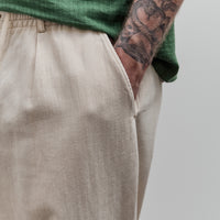 Universal Works Pleated Track Pant, Ecru