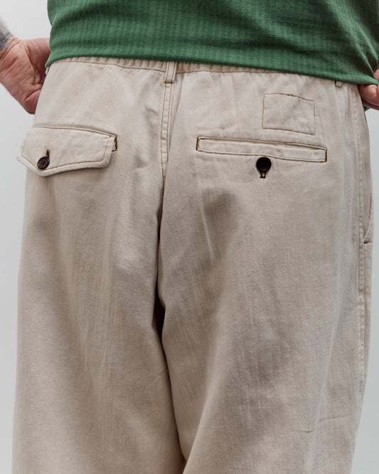 Universal Works Pleated Track Pant, Ecru