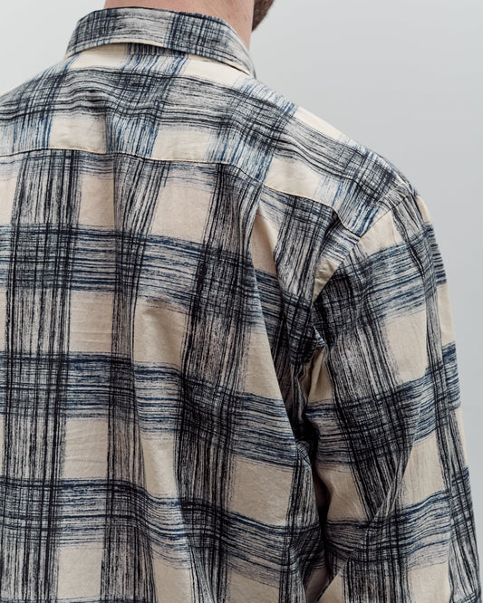 Universal Works Square Pocket Shirt, Navy