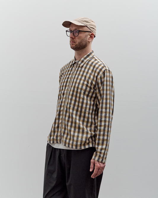 Universal Works Zip Shirt, Olive Check