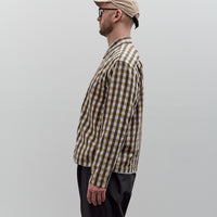 Universal Works Zip Shirt, Olive Check