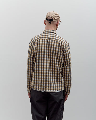 Universal Works Zip Shirt, Olive Check