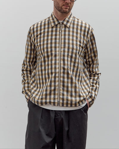 Universal Works Zip Shirt, Olive Check