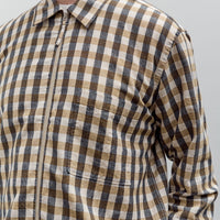 Universal Works Zip Shirt, Olive Check