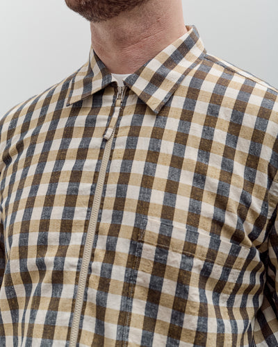 Universal Works Zip Shirt, Olive Check