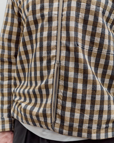 Universal Works Zip Shirt, Olive Check