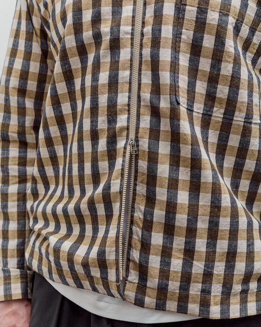 Universal Works Zip Shirt, Olive Check