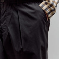 Universal Works Pleated Track Pant, Black