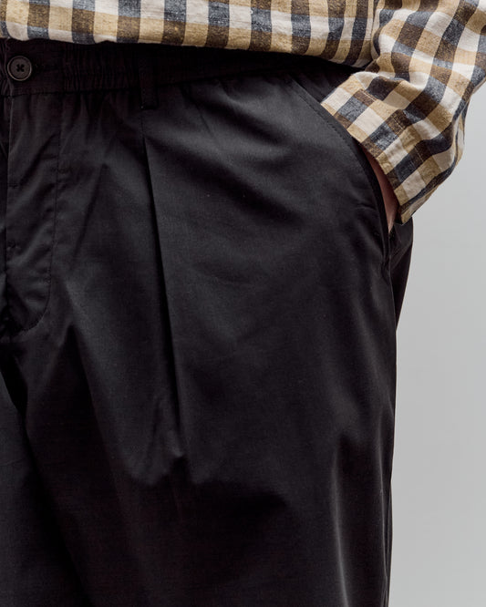 Universal Works Pleated Track Pant, Black