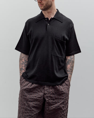 Universal Works S/S Pullover Knit Shirt II, Black