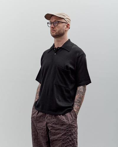 Universal Works S/S Pullover Knit Shirt II, Black