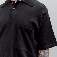 Universal Works S/S Pullover Knit Shirt II, Black