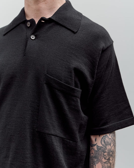 Universal Works S/S Pullover Knit Shirt II, Black
