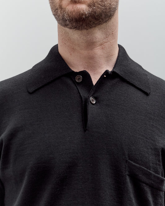 Universal Works S/S Pullover Knit Shirt II, Black