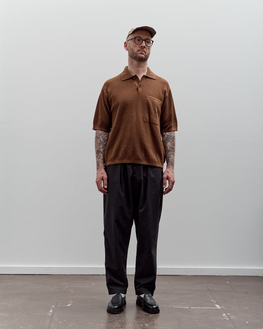 Universal Works S/S Knit Pullover, Brown