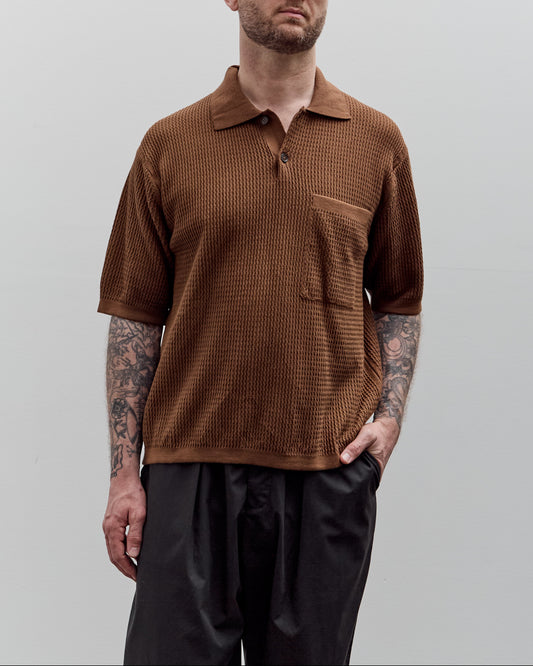 Universal Works S/S Knit Pullover, Brown