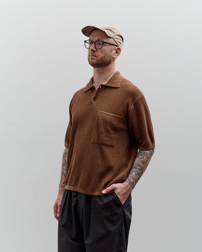 Universal Works S/S Knit Pullover, Brown