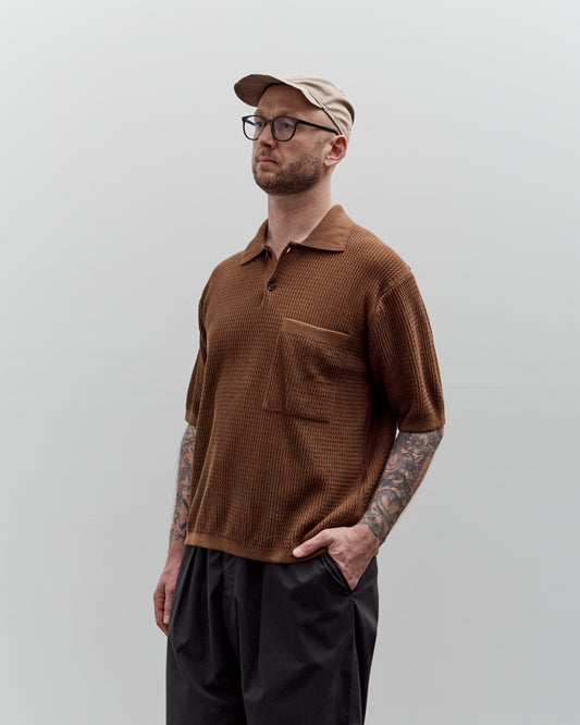 Universal Works S/S Knit Pullover, Brown