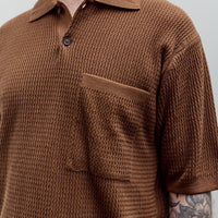 Universal Works S/S Knit Pullover, Brown