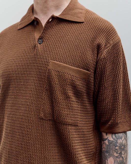 Universal Works S/S Knit Pullover, Brown