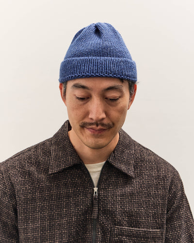 Universal Works Short Watch Cap, Work Blue