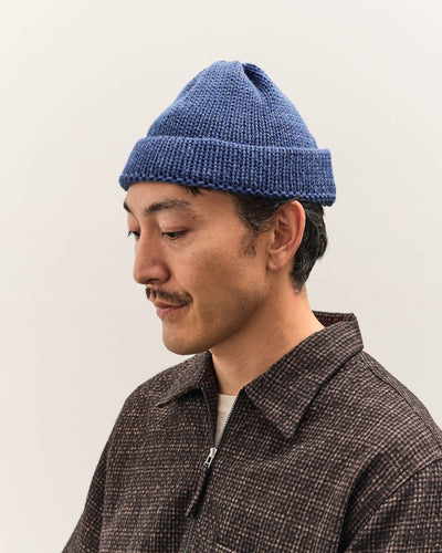 Universal Works Short Watch Cap, Work Blue