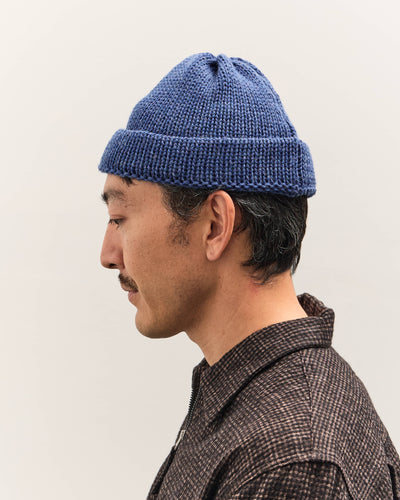 Universal Works Short Watch Cap, Work Blue