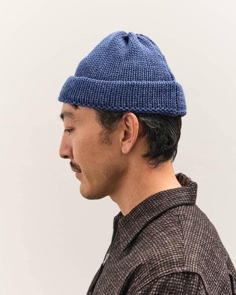 Universal Works Short Watch Cap, Work Blue – Glasswing