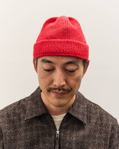 Universal Works Short Watch Cap, Red