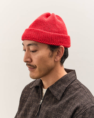 Universal Works Short Watch Cap, Red