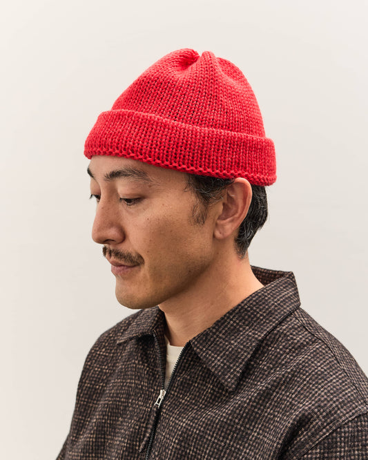 Universal Works Short Watch Cap, Red