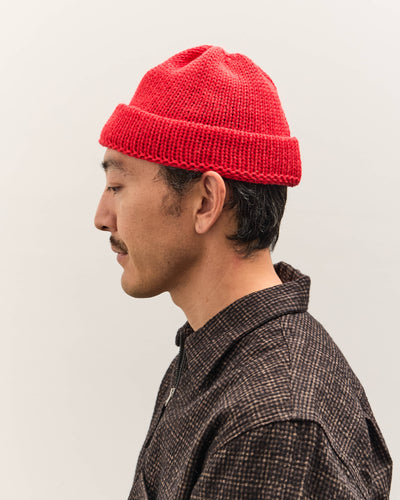 Universal Works Short Watch Cap, Red