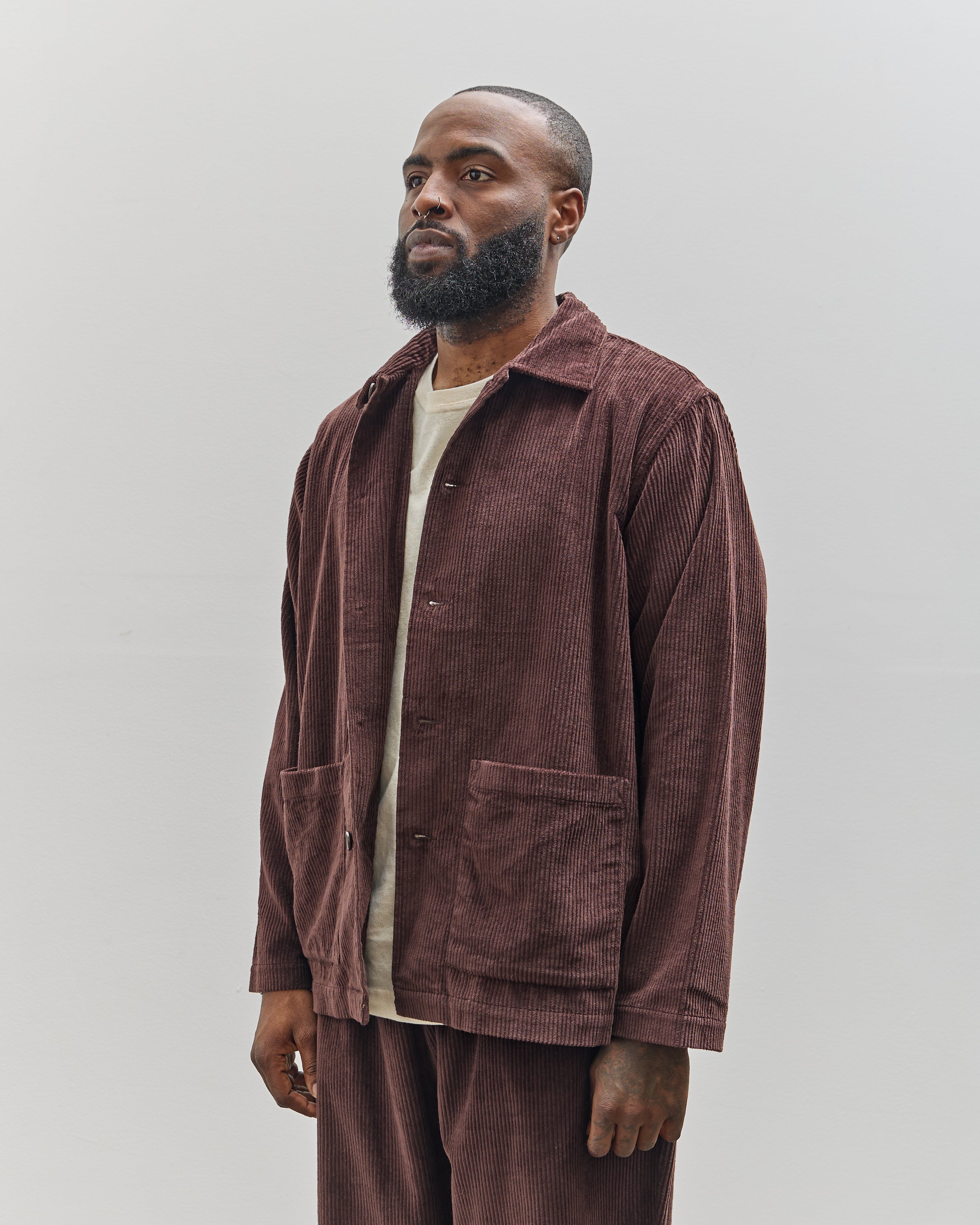 Universal Works Easy Jacket, Rich Brown – Glasswing