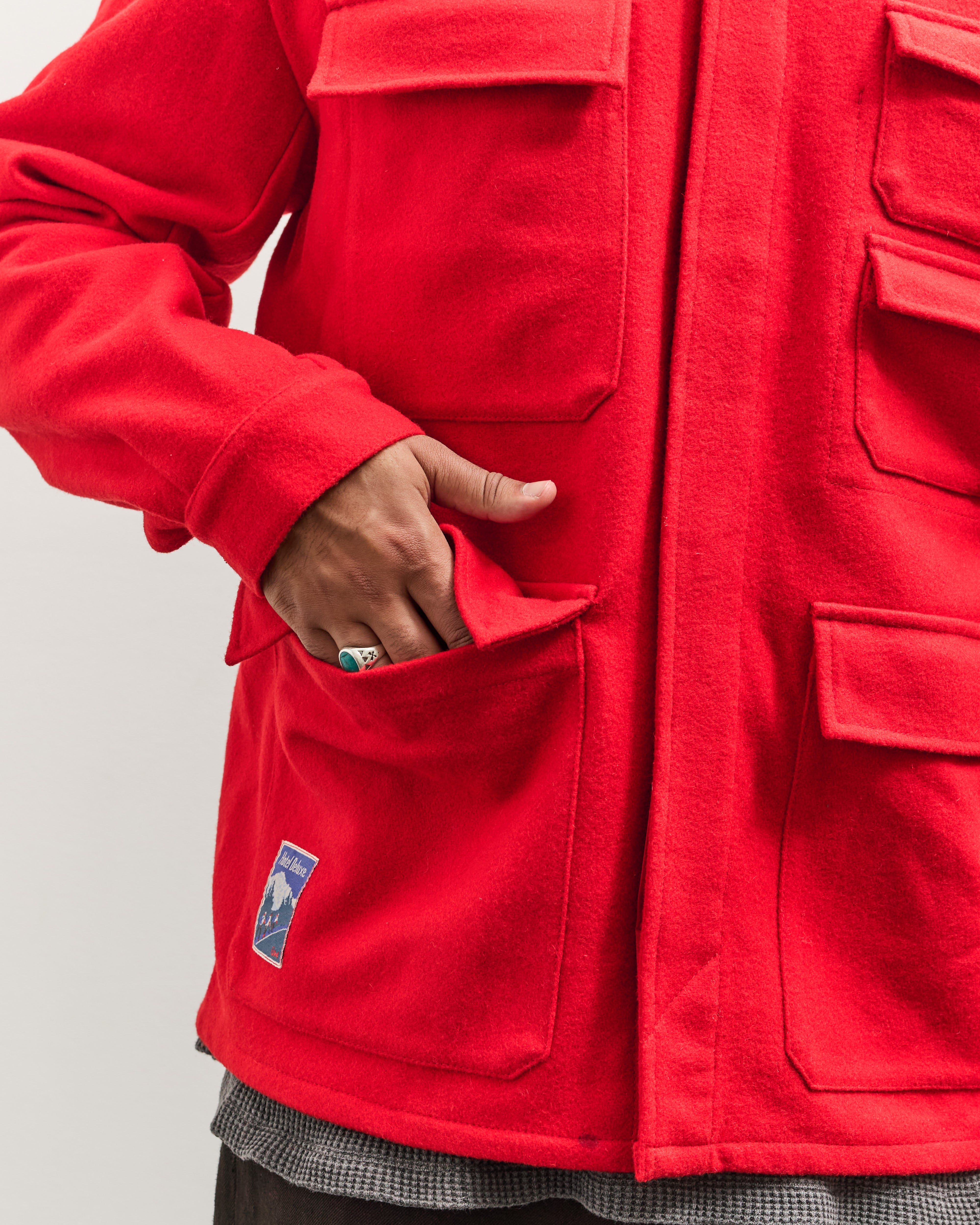 Universal Works Military Fatigue Jacket, Red – Glasswing