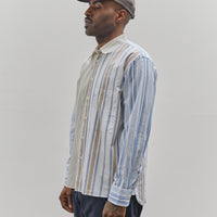 Universal Works Panel Square Pocket Shirt, Mixed Stripes