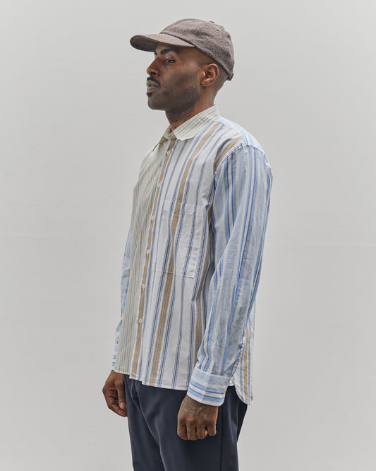 Universal Works Panel Square Pocket Shirt, Mixed Stripes