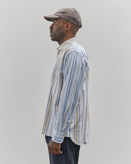 Universal Works Panel Square Pocket Shirt, Mixed Stripes